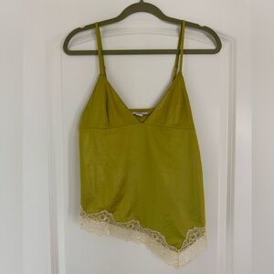 Kimchi Blue Chartreuse Satin Top NEVER WORN